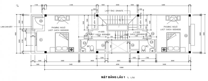 Hồ sơ thiết kế nhà ở dân dụng 3 tầng