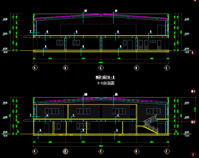 Mẫu bản vẽ nhà xưởng 1238 m2