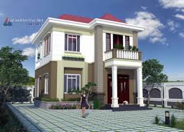 File cad Kiến Trúc thiết kế Biệt thự kiểu pháp 8.5×11.5m kèm phối cảnh