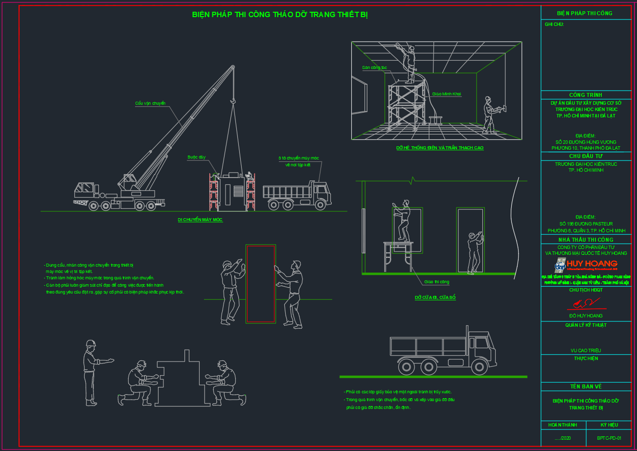 Biện pháp thi công phá dỡ nhà File AutoCAD