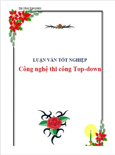 Công nghệ thi công TOP - DOWN - Luân văn tốt nghiệp