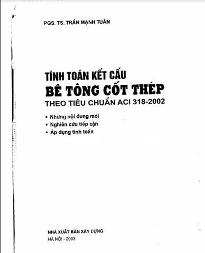 Tính toán kết cấu BTCT theo TC ACI 318-2002 - Trần Mạnh Tuấn