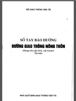 Sổ tay bảo dưỡng đường giao thông nông thôn