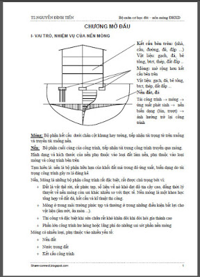 Bài giảng Nền Móng – TS Nguyễn Đình Tiến – DH Xây Dựng