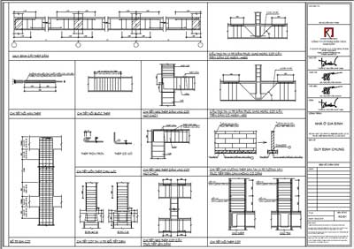 Hồ sơ thiết kế kết cấu nhà dân