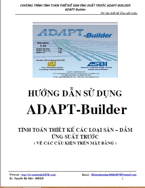 Tính toán thiết kế các loại sàn – dầm ứng suất trước và Hướng dẫn sử dụng ADAPT – Builder