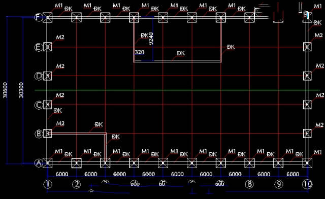 Bản vẽ cad nhà xưởng khung thép