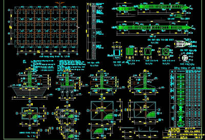 File autocad đồ án móng cọc bê tông cốt thép