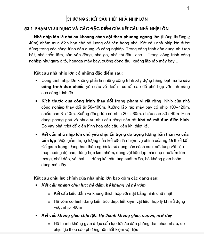 Kết cấu nhà nhịp lớn