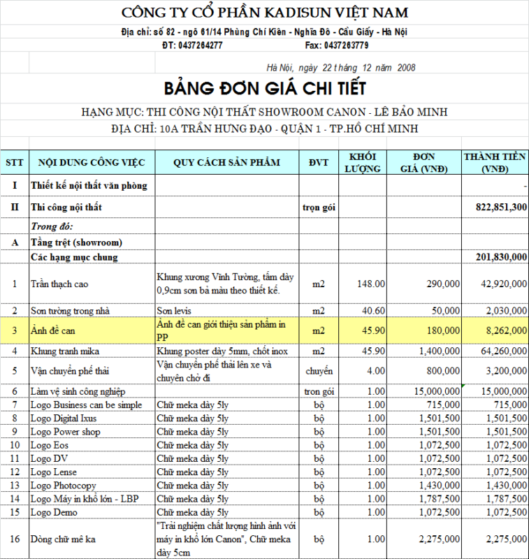 FILE DỰ TOÁN NHÀ VĂN PHÒNG