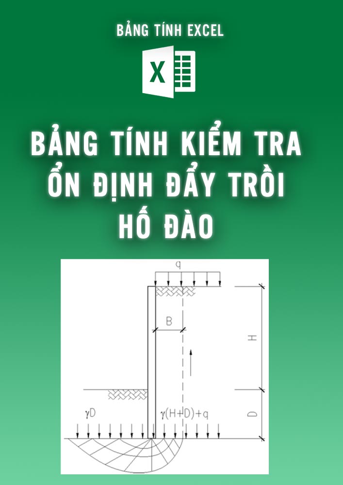 Bảng tính kiểm tra ổn định đẩy trồi hố đào (BTKC0110)