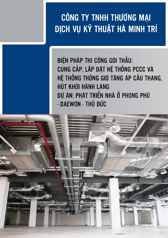 Biện pháp thi công lắp đặt hệ thống thông gió tăng áp hút khói tòa nhà (HAVC0011)