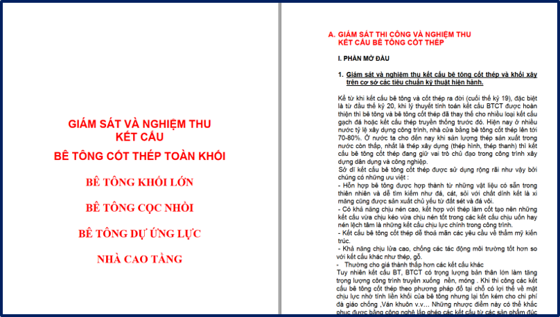 [TL] Giám sát và nghiệm thu kết cấu bê tông cốt thép toàn khối