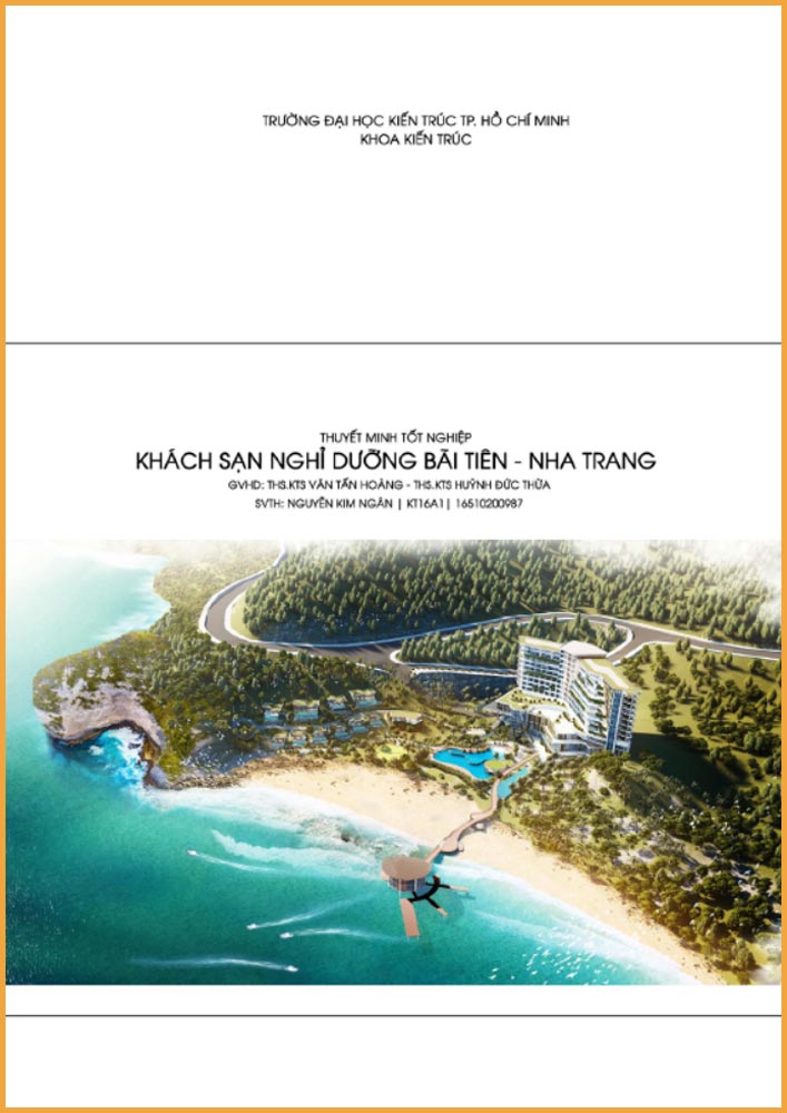 Thuyết minh tốt nghiệp khách sạn nghỉ dưỡng Bãi Tiên – Nha Trang (SVKT0128)