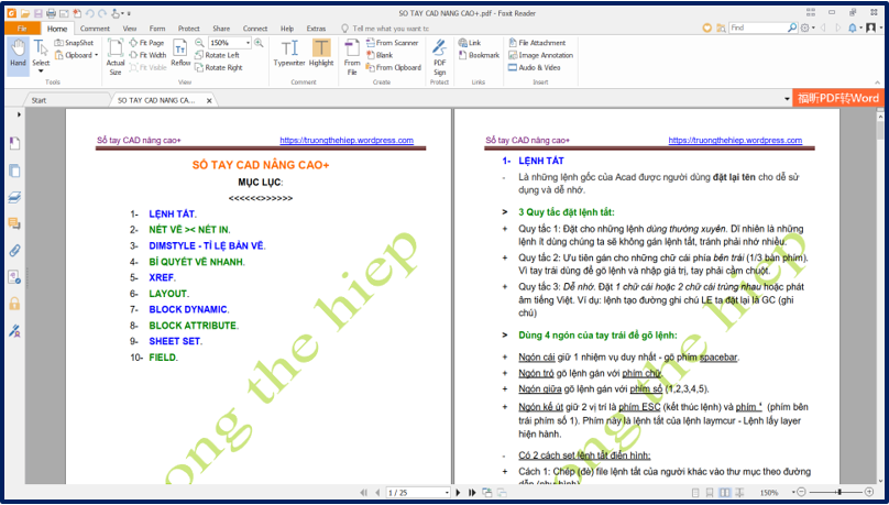 [TL] Sổ tay Cad nâng cao +
