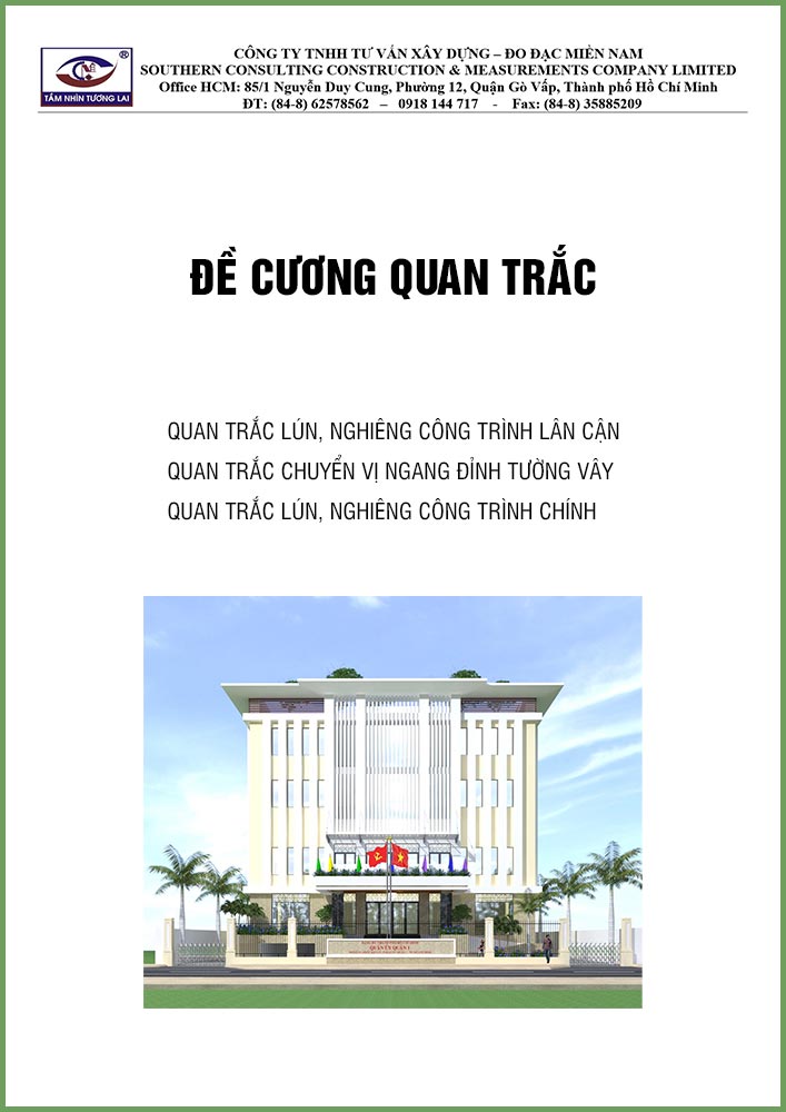 Đề cương quan trắc lún nghiêng công trình lân cận