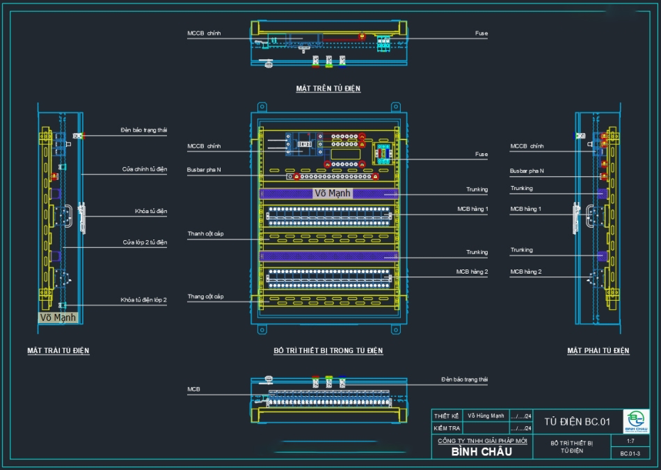 Bản vẽ thiết kế tủ điện DB