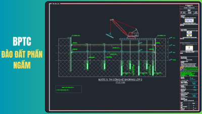 Bản Vẽ Biện Pháp Thi Công Đào Đất Phần Ngầm Chung Cư Cao Tầng (24 tầng)