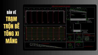 Bản Vẽ Trạm Trộn Bê Tông Chi Tiết (Kèm File CAD) & Hướng Dẫn Kỹ Thuật