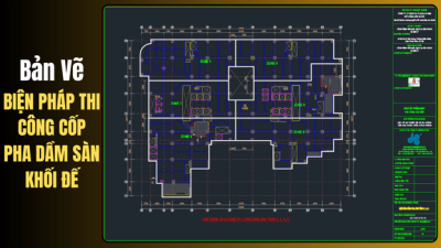 Biện pháp thi công cốp pha dầm sàn khối đế: Hướng dẫn chi tiết & File CAD