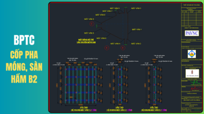 Biện pháp thi công cốp pha móng, sàn hầm B2 (Chung cư 24 tầng)