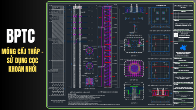 Biện pháp thi công móng cẩu tháp cọc khoan nhồi (Kèm File AutoCAD + Bảng tính Excel chi tiết)