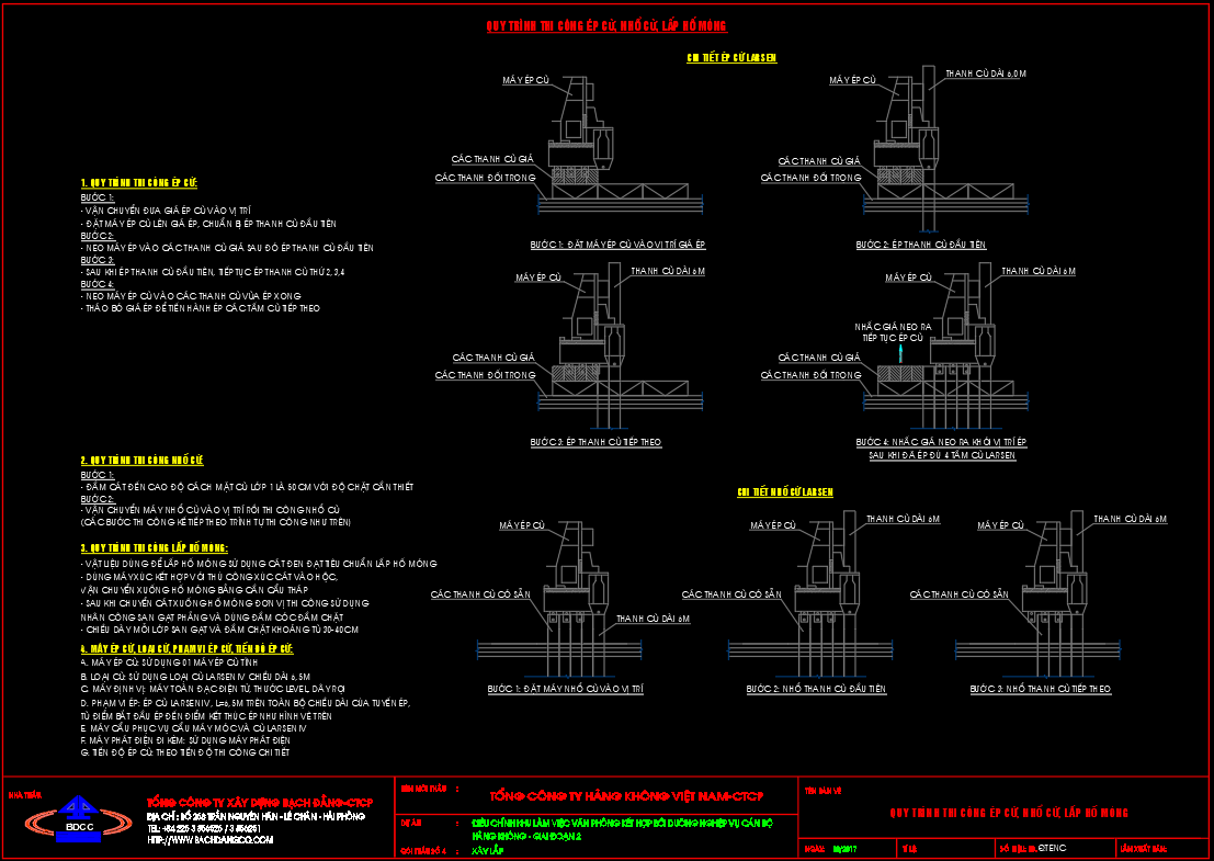 BPTC ép cừ bằng búa rung và robot
