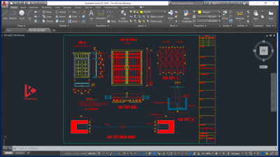 [BV] Bản vẽ chi tiết cửa xếp