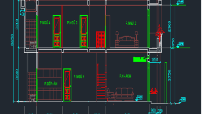 [BV] Bản vẽ nhà phố mẫu 1