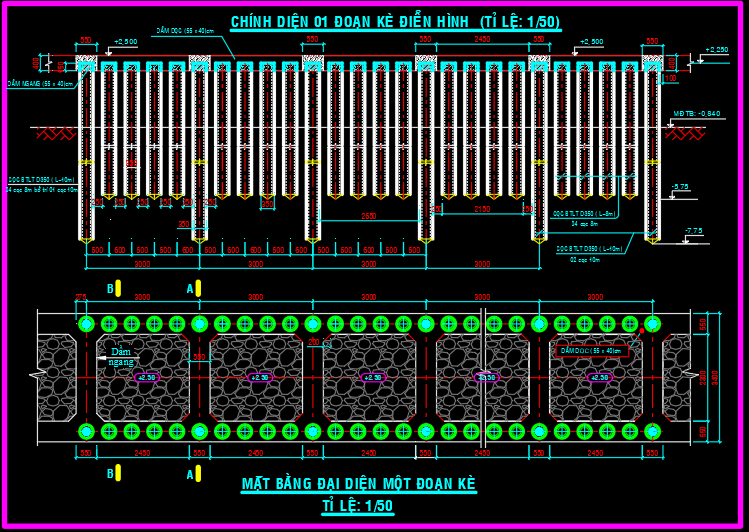 BVTK + BPTC kè chống sạt lở bờ biển Đông huyện Ngọc Hiển – Cà Mau
