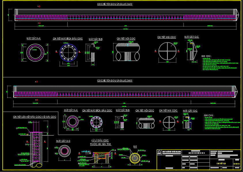 Chi tiết cọc bê tông dự ứng lực