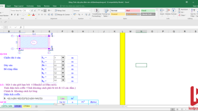 [Excel] Bảng tính coppha dầm sàn cột