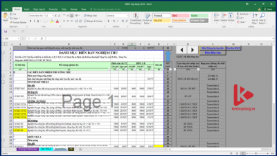 [Excel] Biên bản nghiệm thu xây dựng