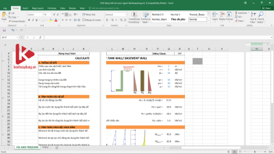 [Excel] Tính toán bể nước ngầm