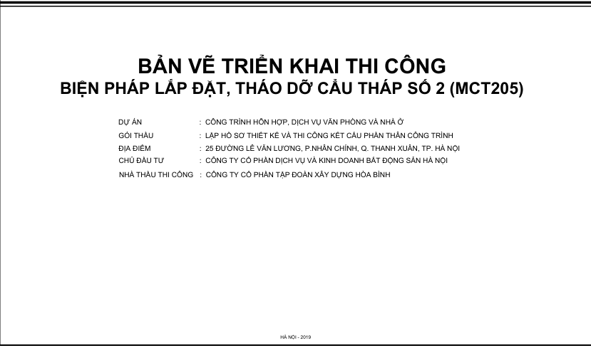 Series Biện Pháp Thi Công – P2: Lắp Đặt và Tháo Dỡ Cẩu Tháp Tòa Nhà Hỗn Hợp