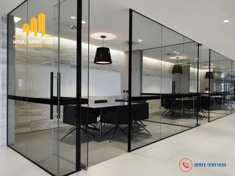 Biện pháp thi công vách kính hai lớp chống ồn cho cao ốc văn phòng