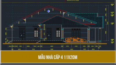 [BVTK] Mẫu nhà thiết kế cấp 4 (Full) 11x20m