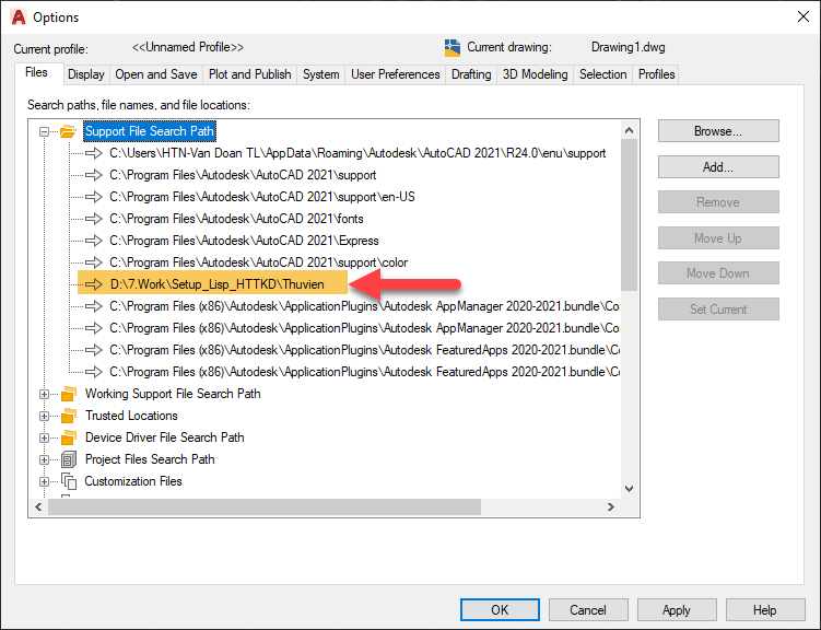 Bước 2 - Tìm lại đường dẫn chứa bộ cài đã có