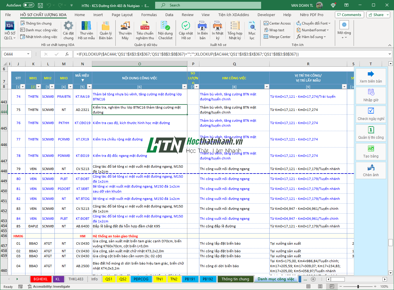 Hồ sơ nghiệm thu đường tỉnh vốn ngân sách
