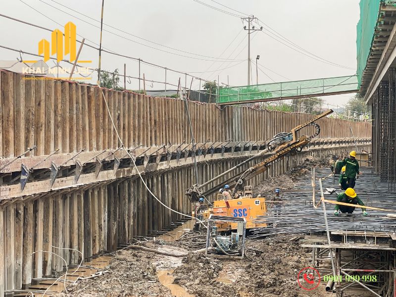 Giải pháp neo đất trong thi công tầng hầm cao tầng