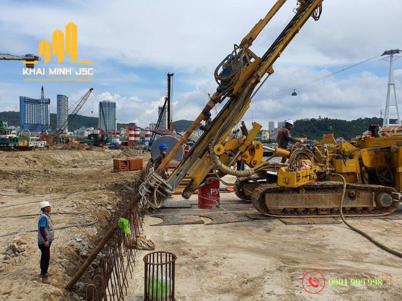 Giải pháp neo đất trong thi công tầng hầm cao tầng