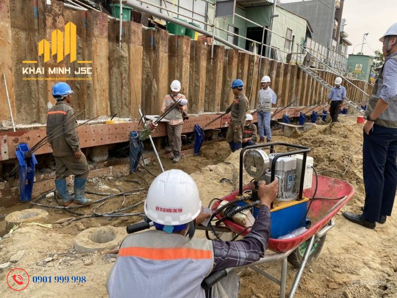 Giải pháp neo đất trong thi công tầng hầm cao tầng