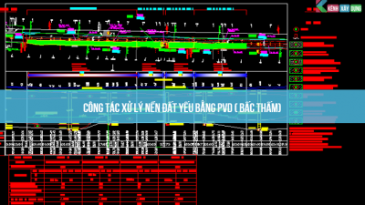 [Tài liệu] Bản vẽ + Thuyết minh xử lý nền đất yếu bằng PVD ( Bấc Thấm )