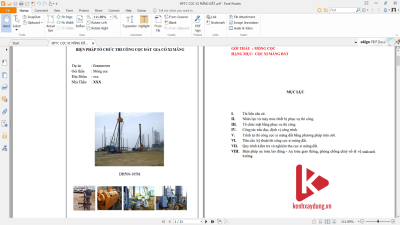 [Tài liệu] Biện pháp thi công cọc xi măng đất