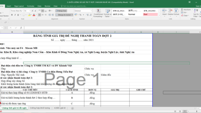 [Tài Liệu] Form Bộ Hồ Sơ Thanh Toán